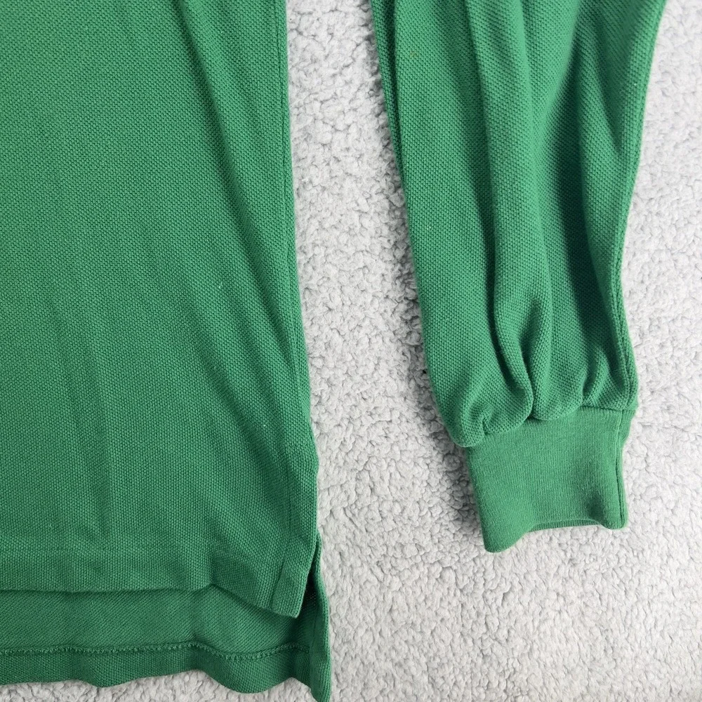 VTG Polo By Ralph Lauren Polo Shirt Mens Medium Green Long Sleeve Cotton 90s Y2K